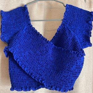 Blue crop top